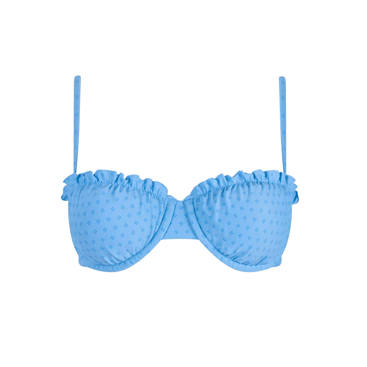 Women’s Le Marin Dot Ruched Cup Bikini Top