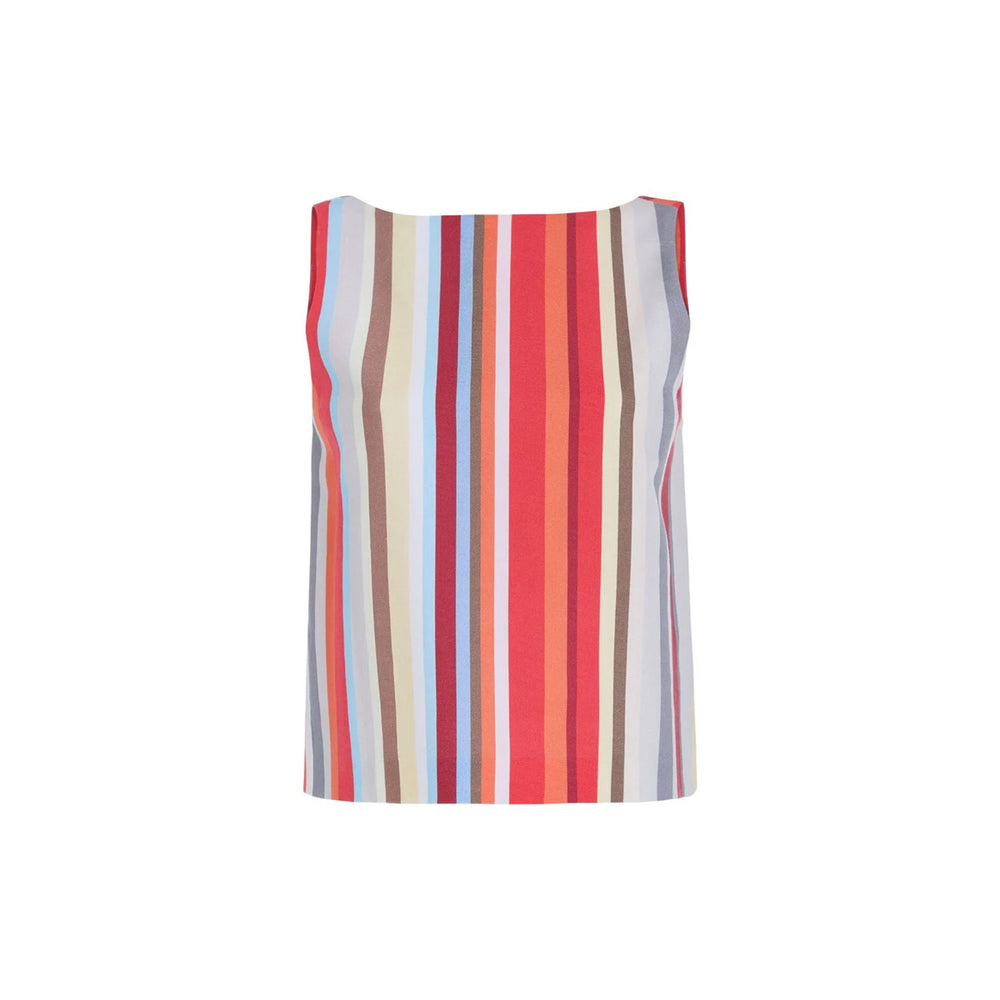 Boatneck Top in Vibrant Stripe