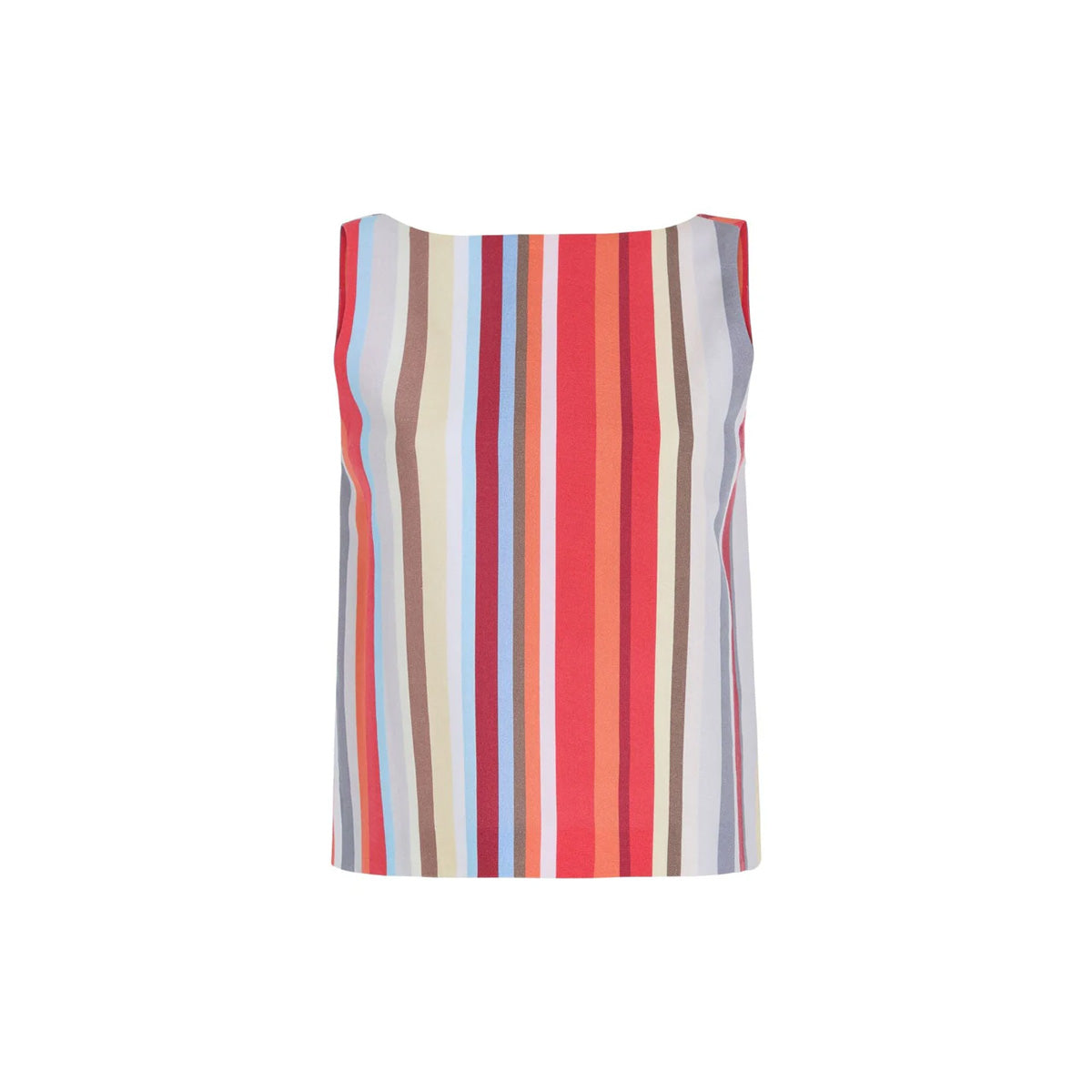 Boatneck Top in Vibrant Stripe