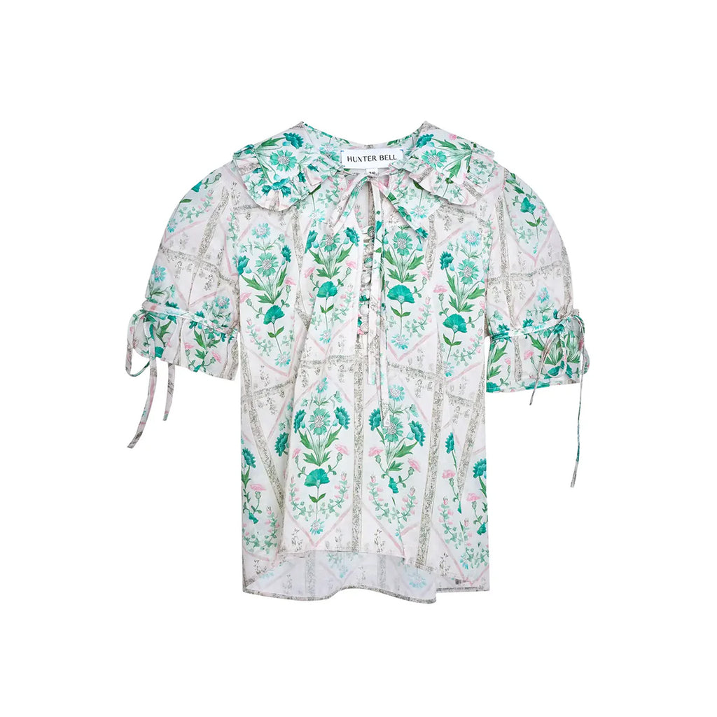 Kid’s Mayfair Top in Pink Trellis