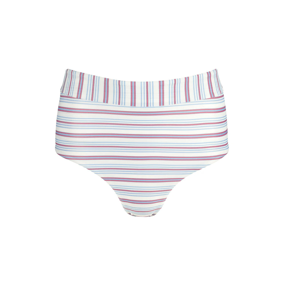 Women's Vintage Stripe High Waist Bikini Bottom