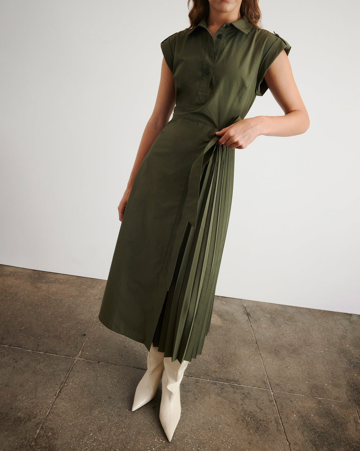Shivonley Dress in Army