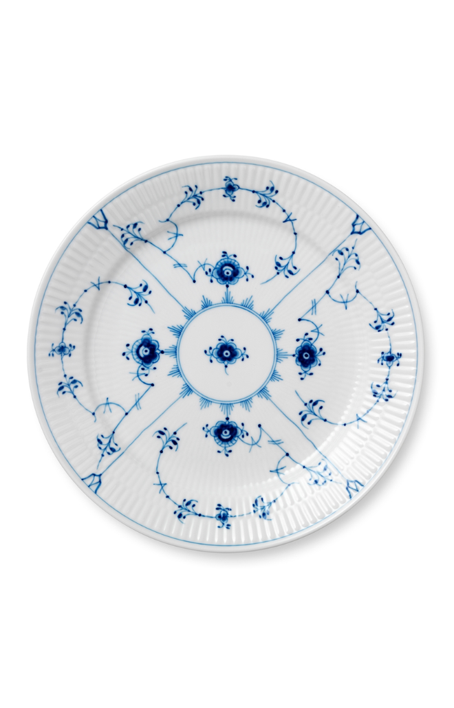 Blue Fluted Plain Plate 25cm 9.84"