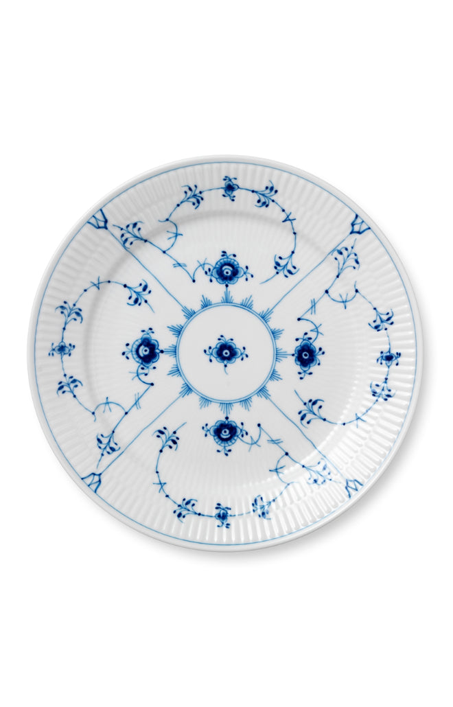 Blue Fluted Plain Plate 25cm 9.84"