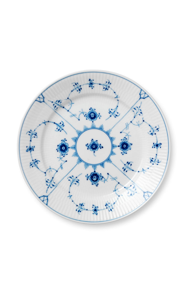 Blue Fluted Plain Salad Plate 8.75"