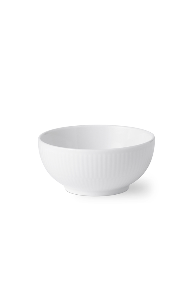 White Fluted Bowl, 4.13