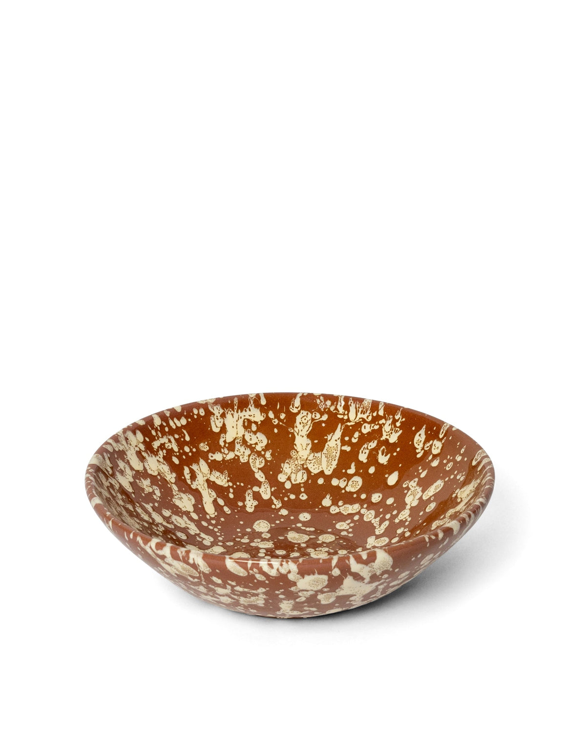Splatter Large Bowl in Terracotta & Cream