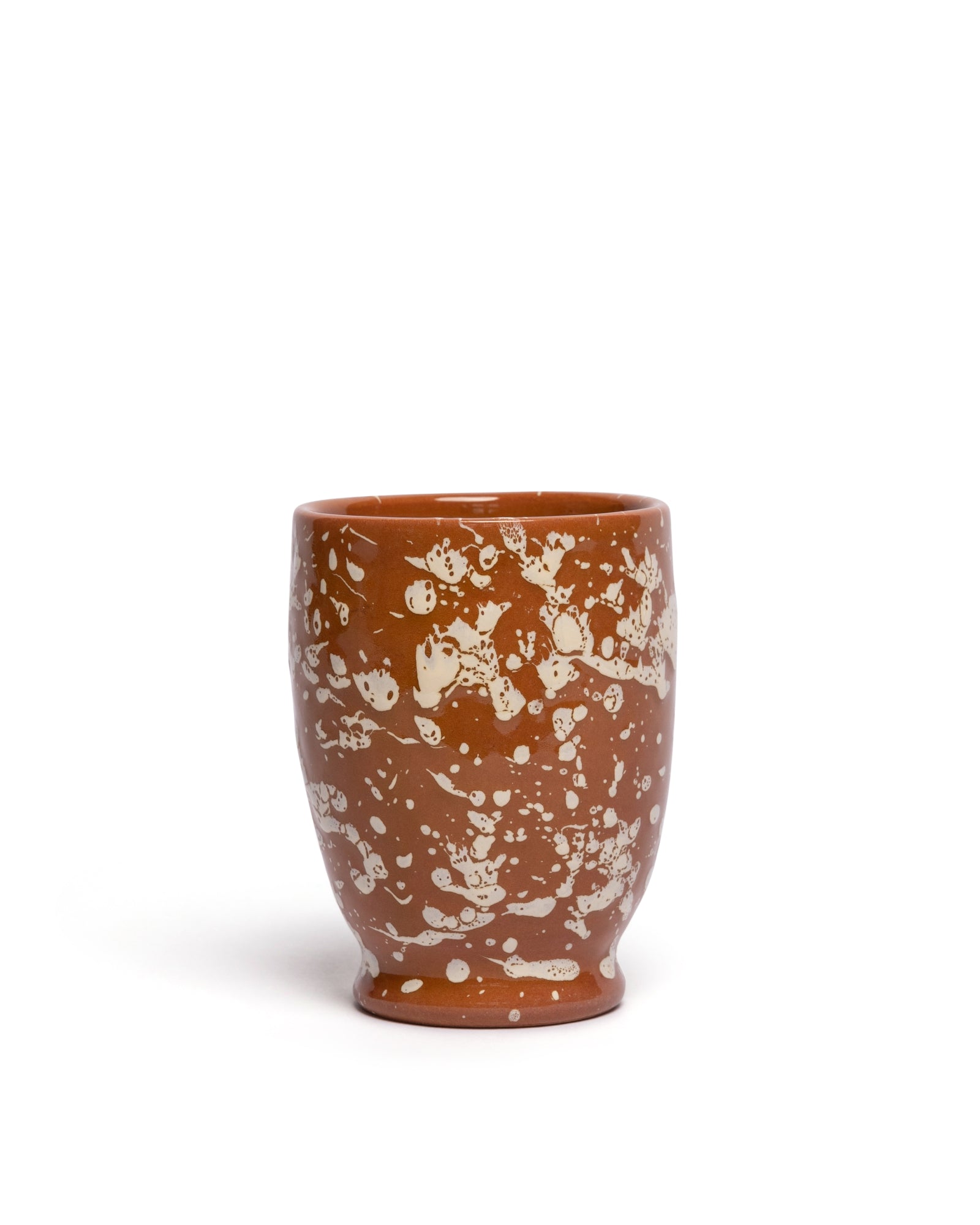 Splatter Bambino Vase in Terracotta & Cream