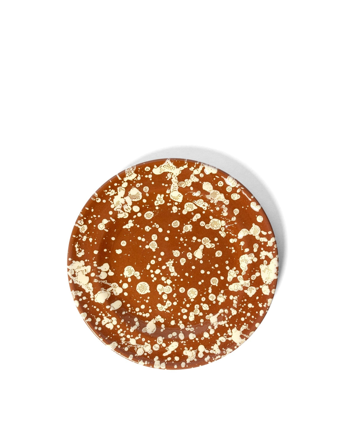 Splatter Side Plate in Terracotta & Cream, Set of 4