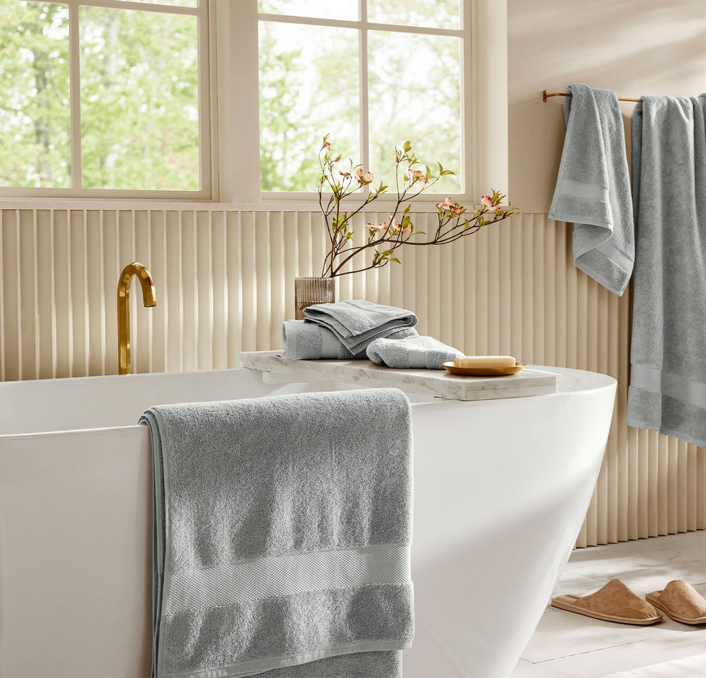 Plush Bath Sheet Set in Shore