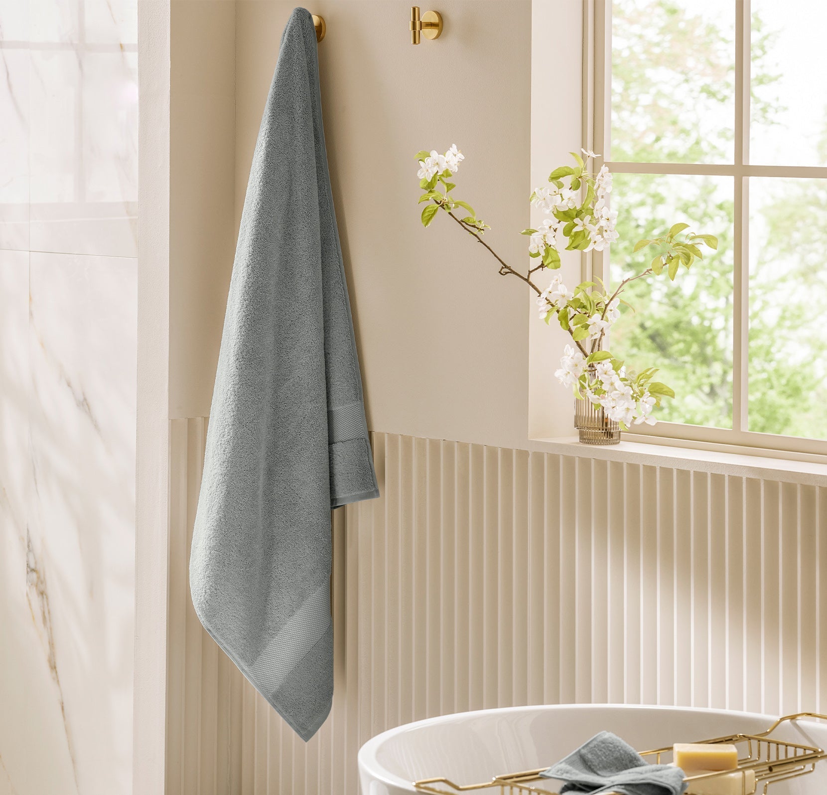 Plush Bath Sheet in Shore