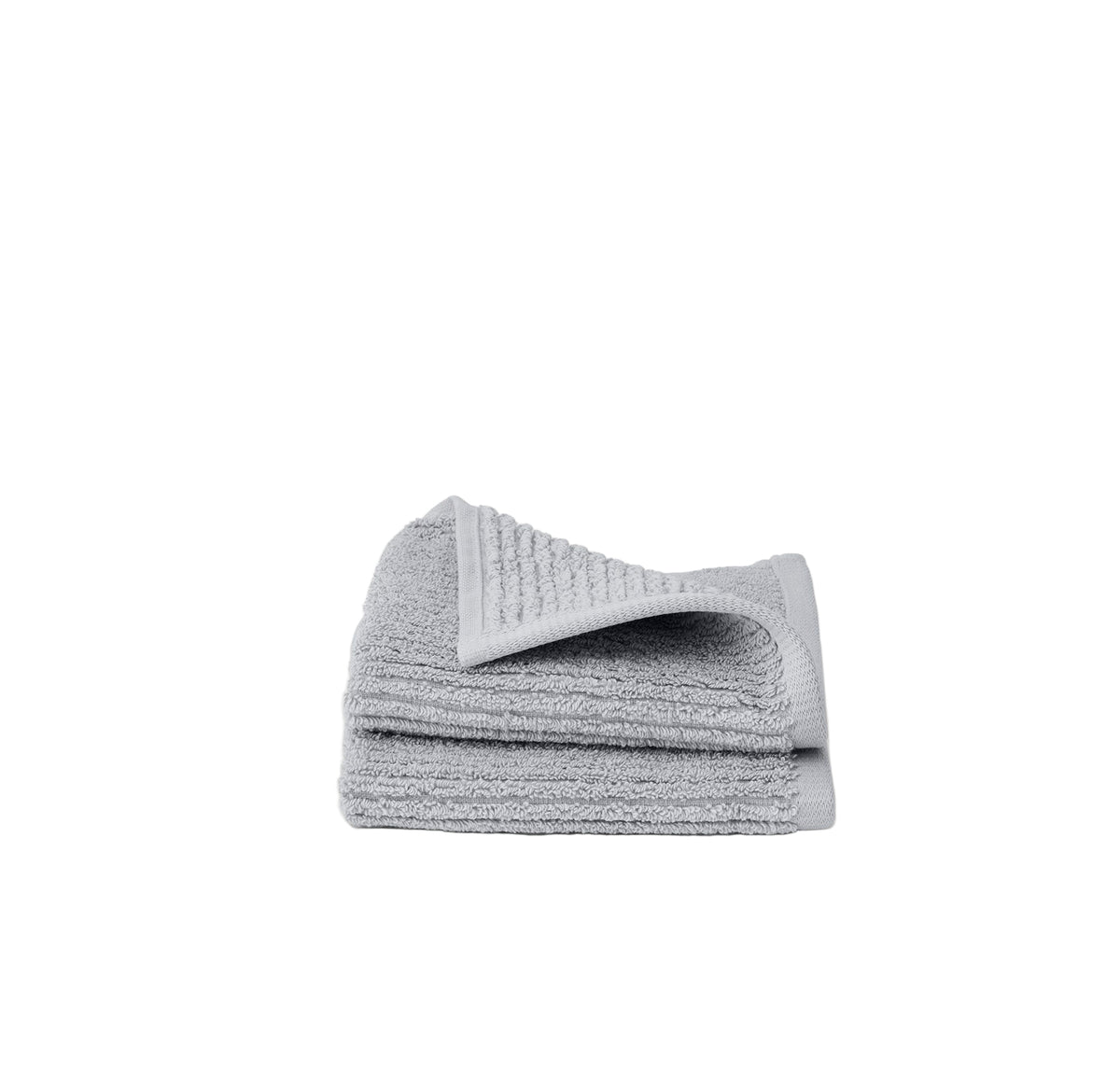 Turkish Ribbed Washcloth in Shore, Set of 2