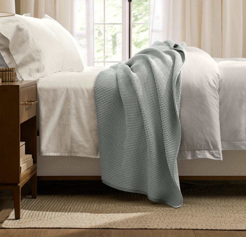 Waffle Bed Blanket in Shore