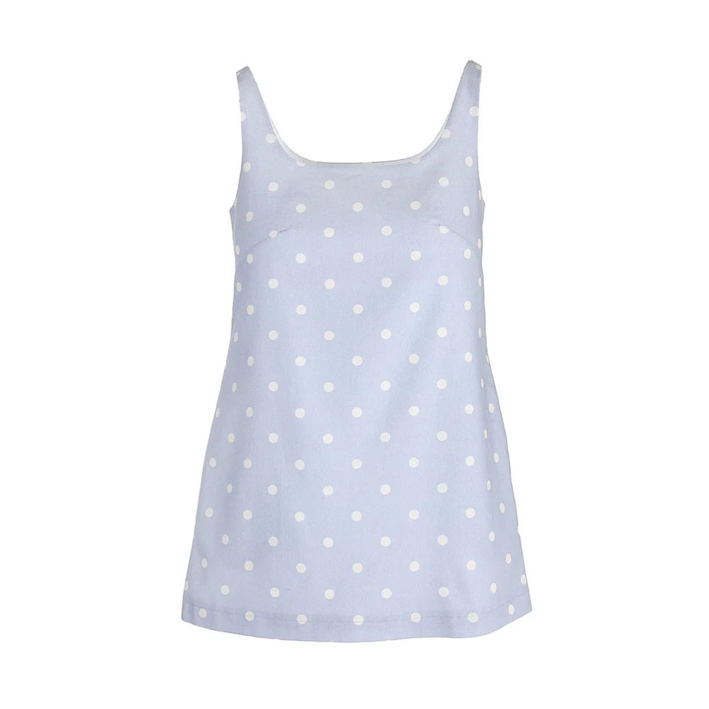 Cappie Mini Dress in Periwinkle Dot