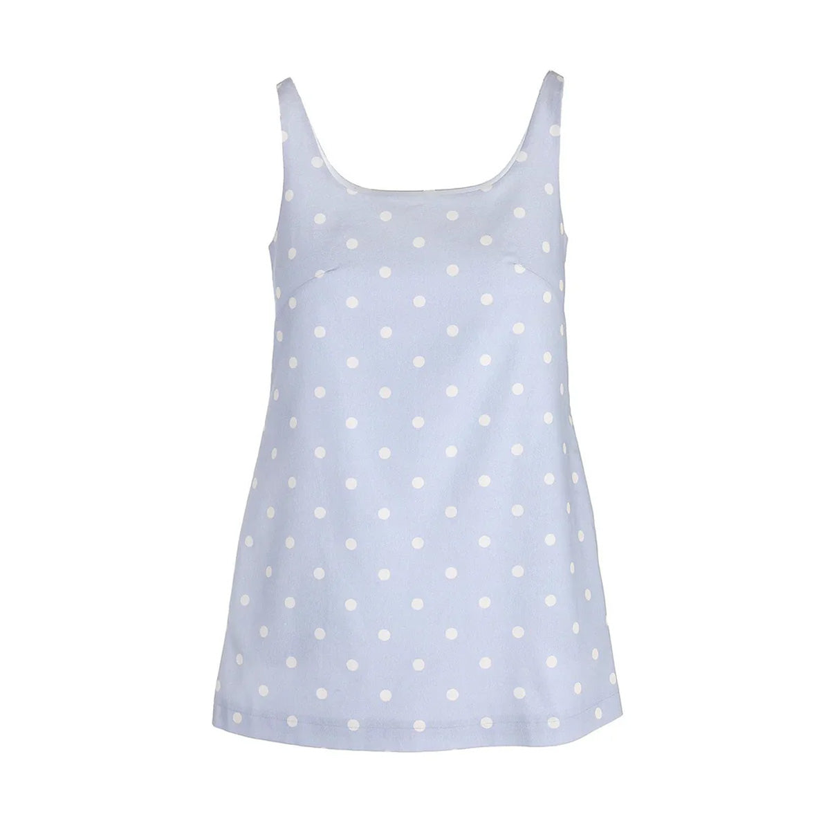 Cappie Mini Dress in Periwinkle Dot