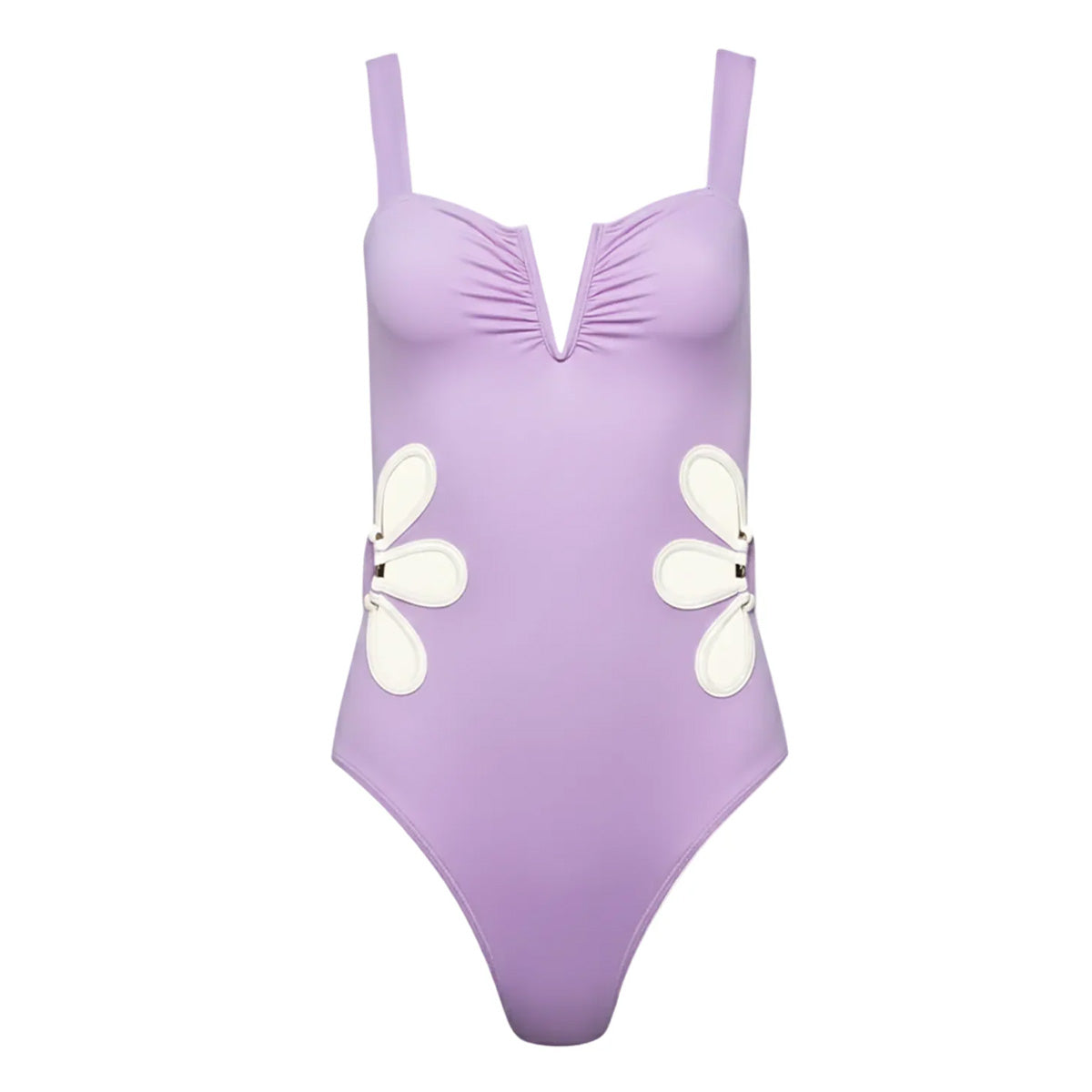 The Flora One-Piece In Lilac & White