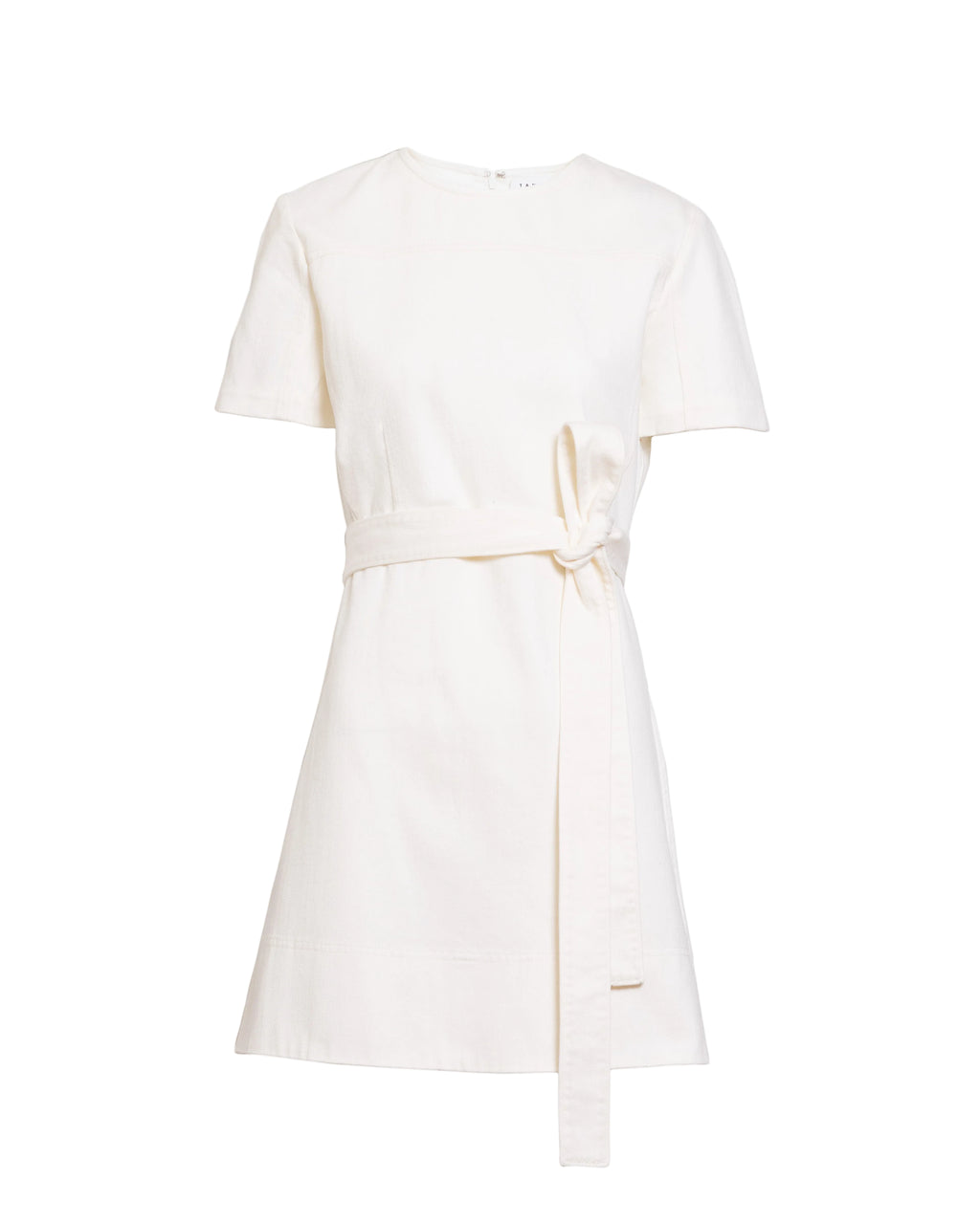 Short Ella Denim Dress in Chalk