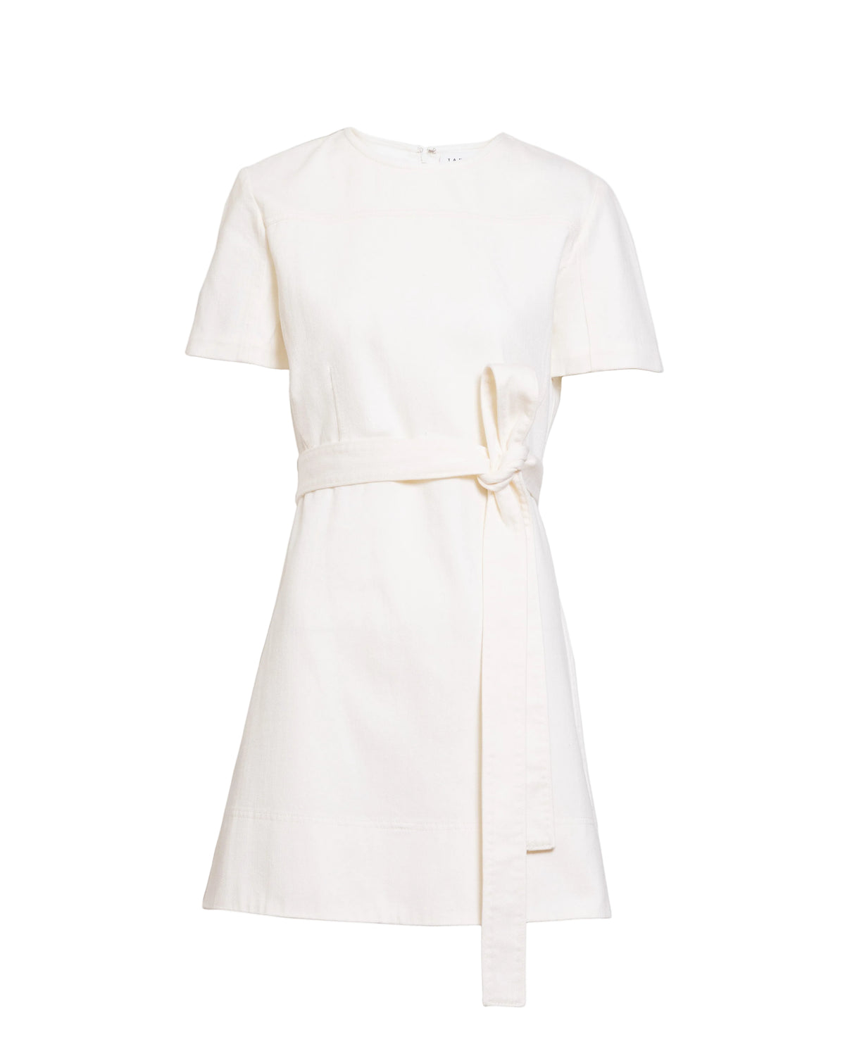 Short Ella Denim Dress in Chalk