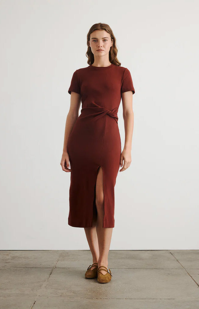 Short Sleeve Cody Dress in Raisin