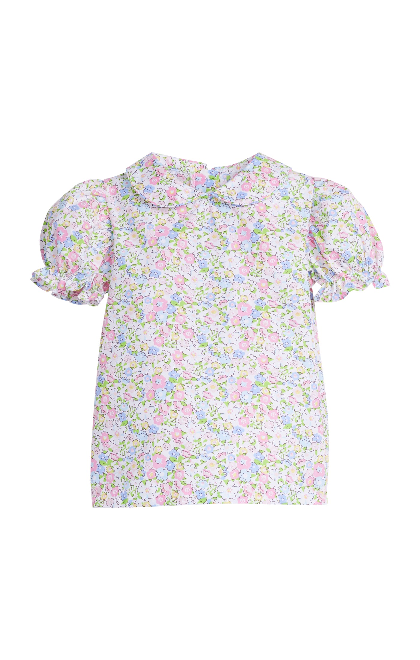 Short Sleeve Peter Pan Blouse Cheekwood Floral