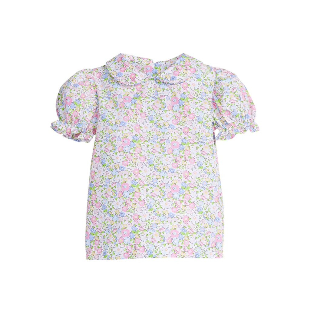 Short Sleeve Peter Pan Blouse Cheekwood Floral