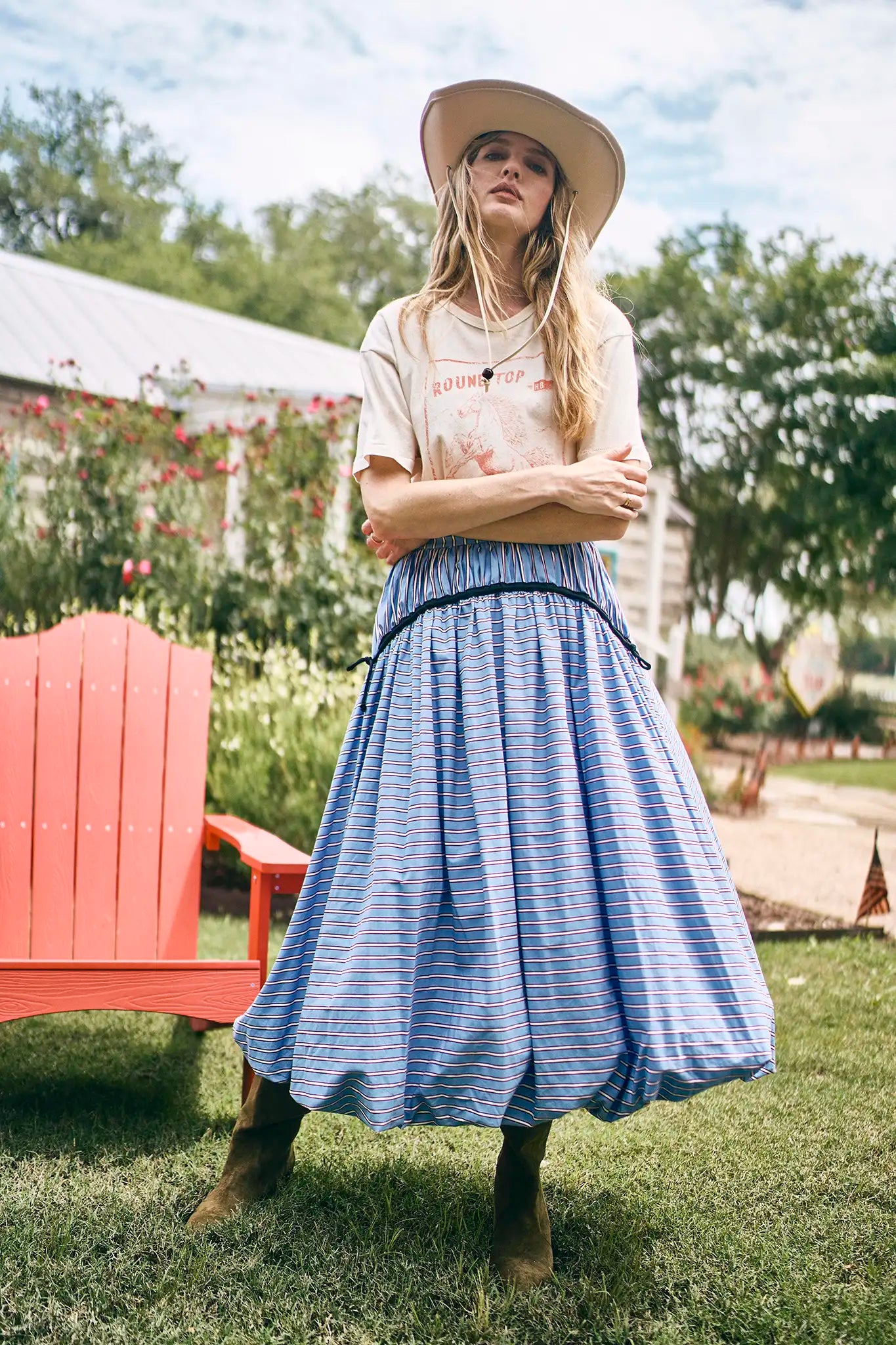 Allegra Skirt in Marfa Stripe