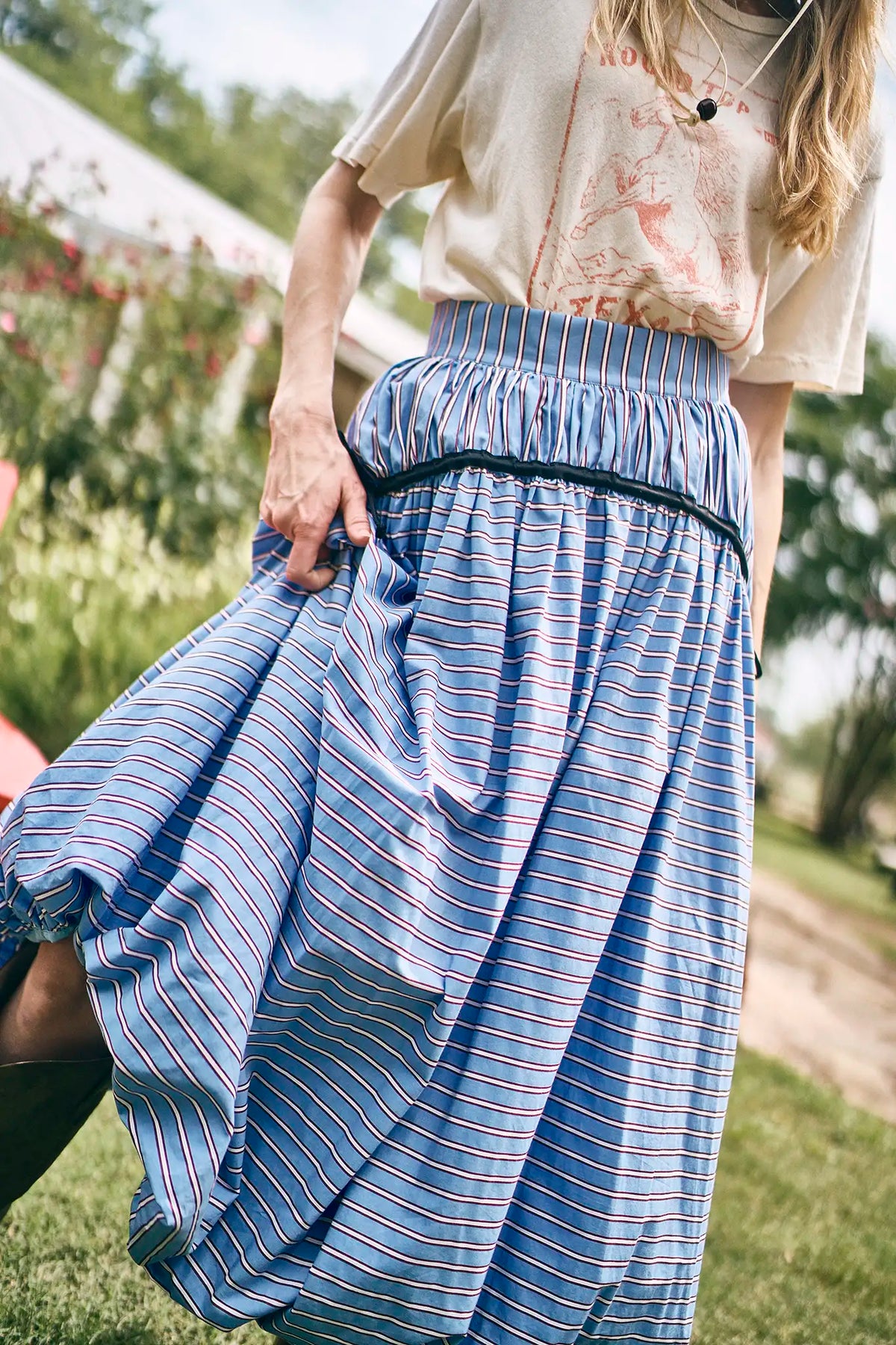 Allegra Skirt in Marfa Stripe