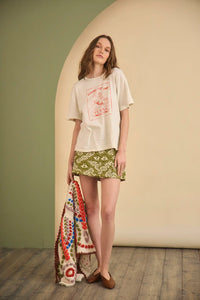 Powell Skirt in Legacy Jacquard Olive