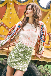 Powell Skirt in Legacy Jacquard Olive