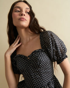 Charlotte Bustier Top in Polka Dot
