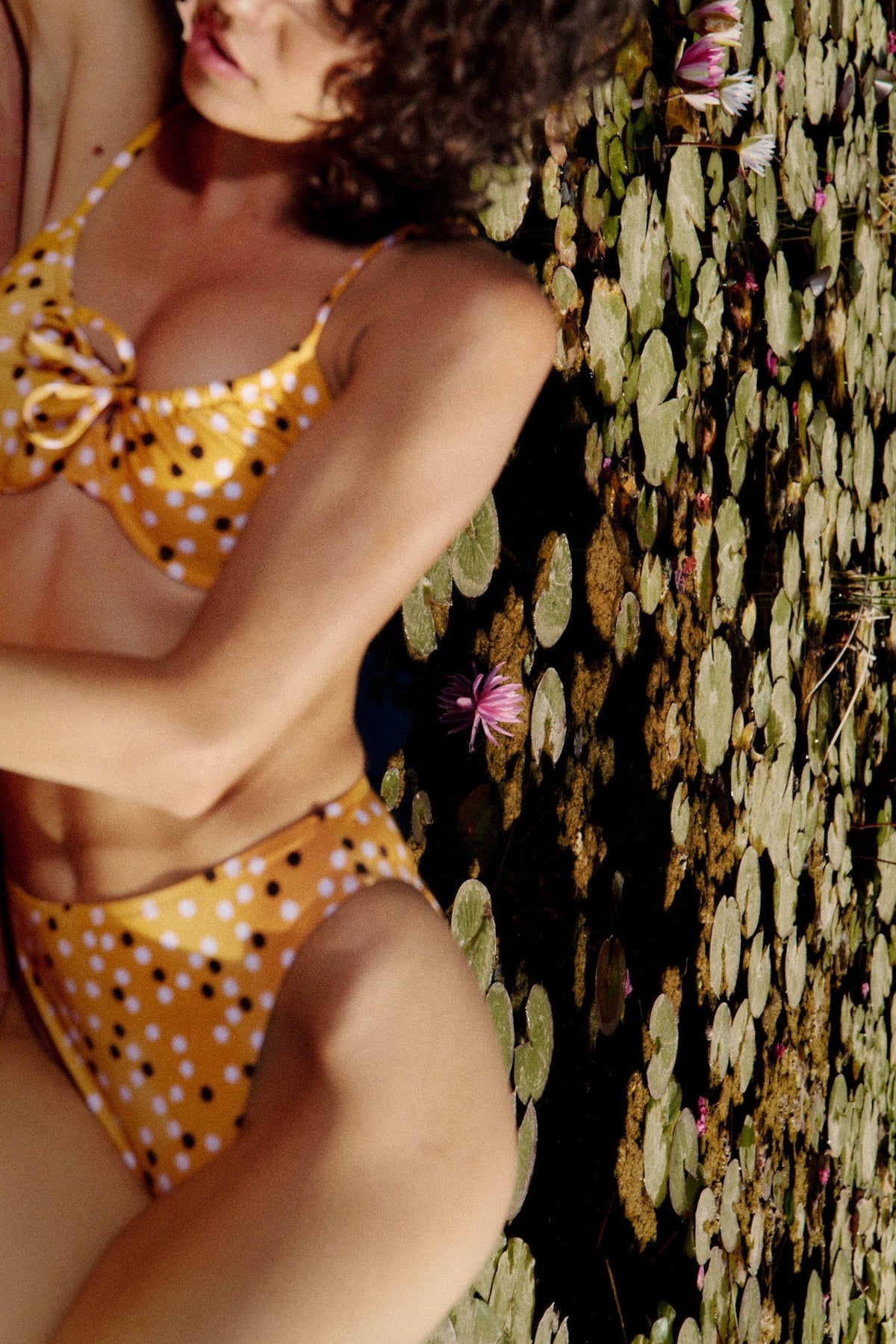 The Emily Top in Marigold Ikat Dot
