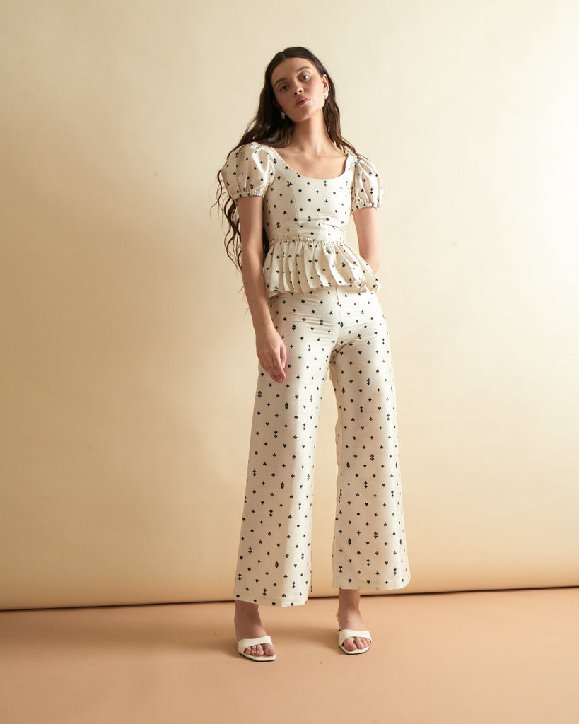 Libby Pant in Card Print