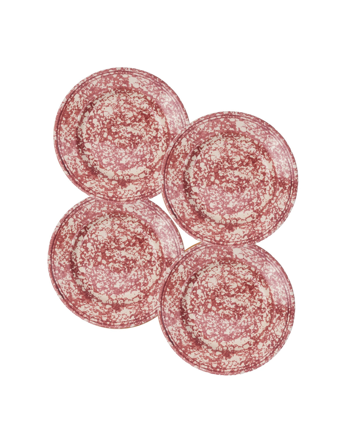 Spongeware Side Plate, Set of 4