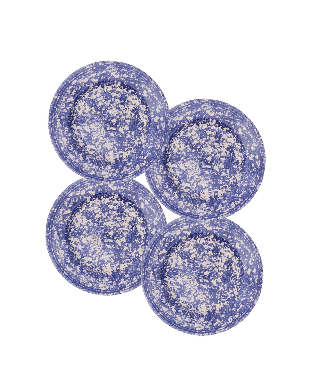 Spongeware Side Plate, Set of 4