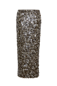 Sienna Skirt in Taupe Palette Sequin