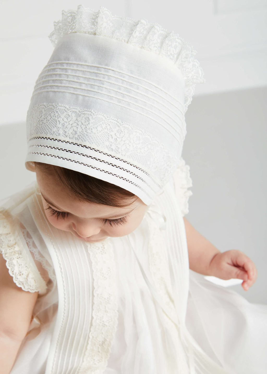 Cream Panelled Christening Gown (3mths-5yrs) Dresses from Pepa London
