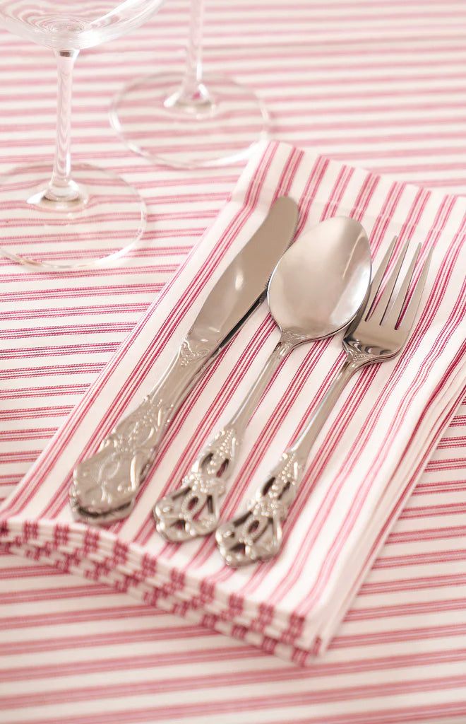 Signature Antique Red Ticking Table Linen
