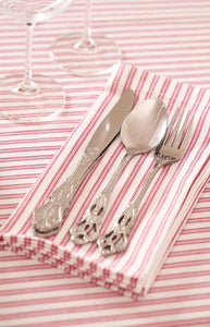 Signature Antique Red Ticking Table Linen