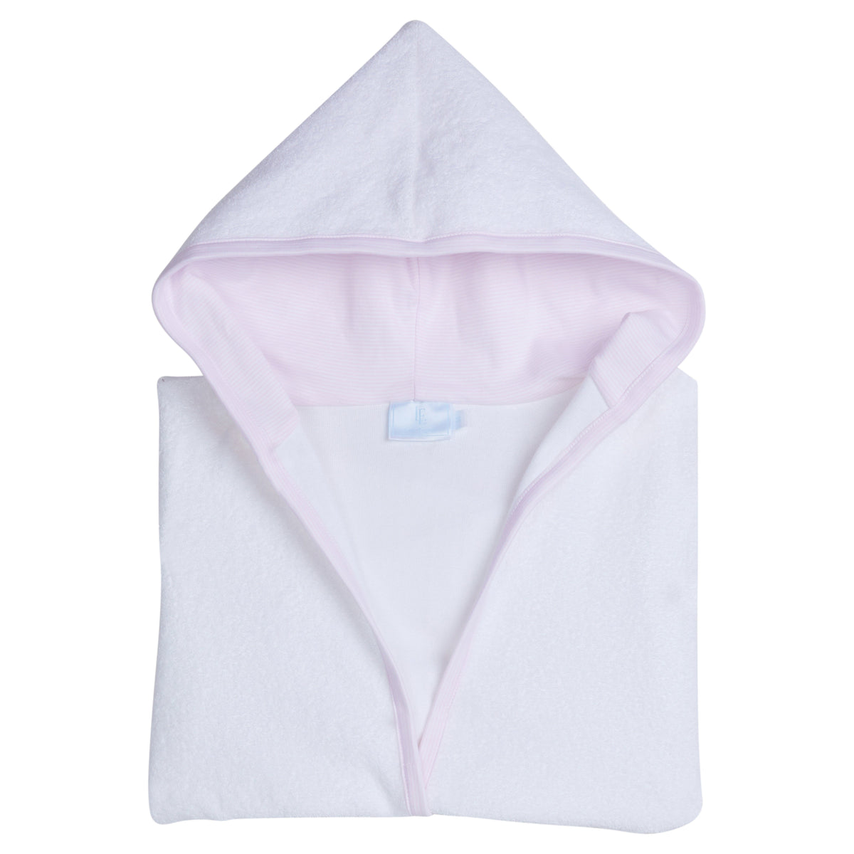 Little English traditional children's clothing.  White bath robe with pink trim for girls.  Gift clothing for girls