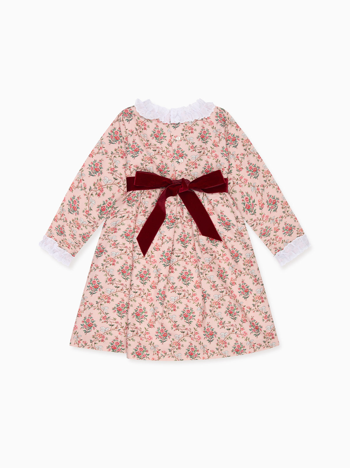 Silas Girl Dress in Rose Floral