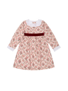 Silas Girl Dress in Rose Floral