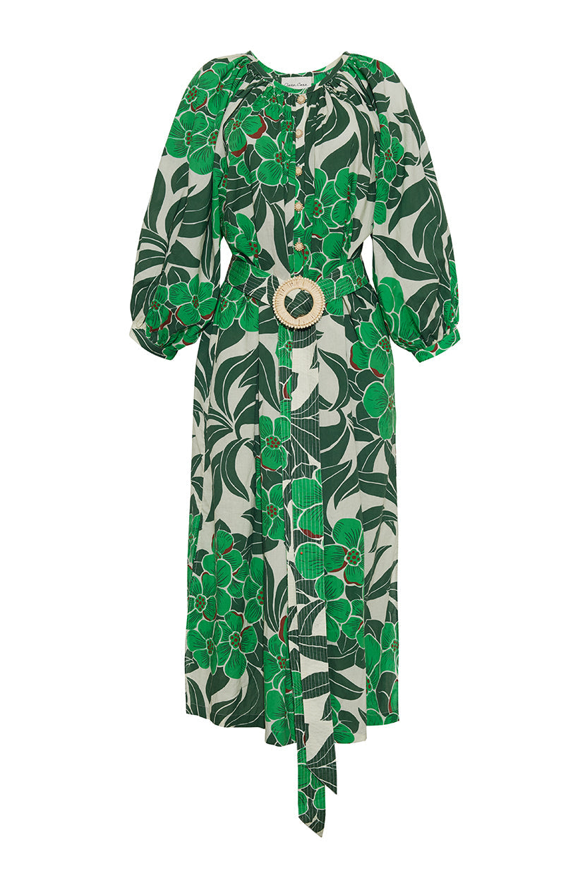 Simone Dress in Palm Beach Green