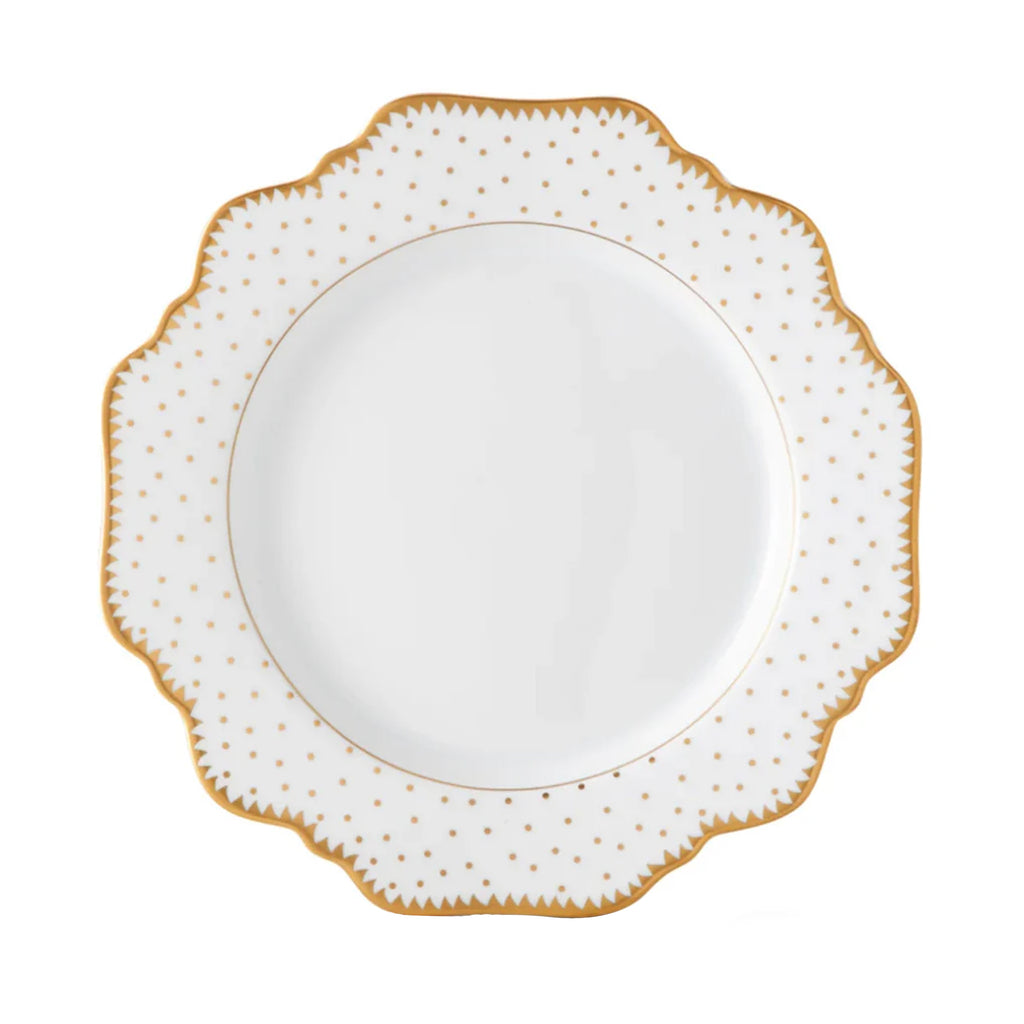 Simply Anna Antique Polka Dinner in White/Gold