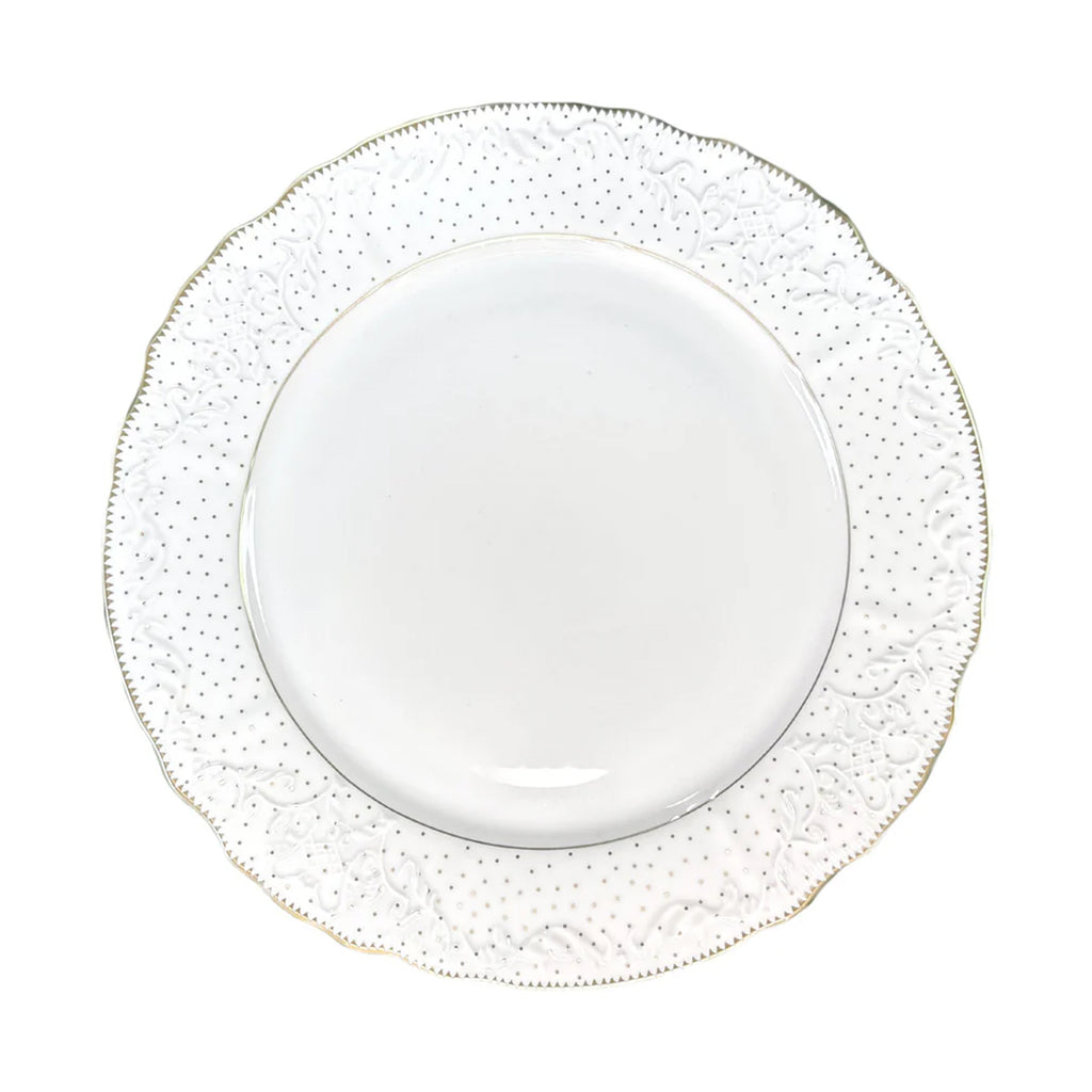 Simply Anna Polka Dinner in White/Gold