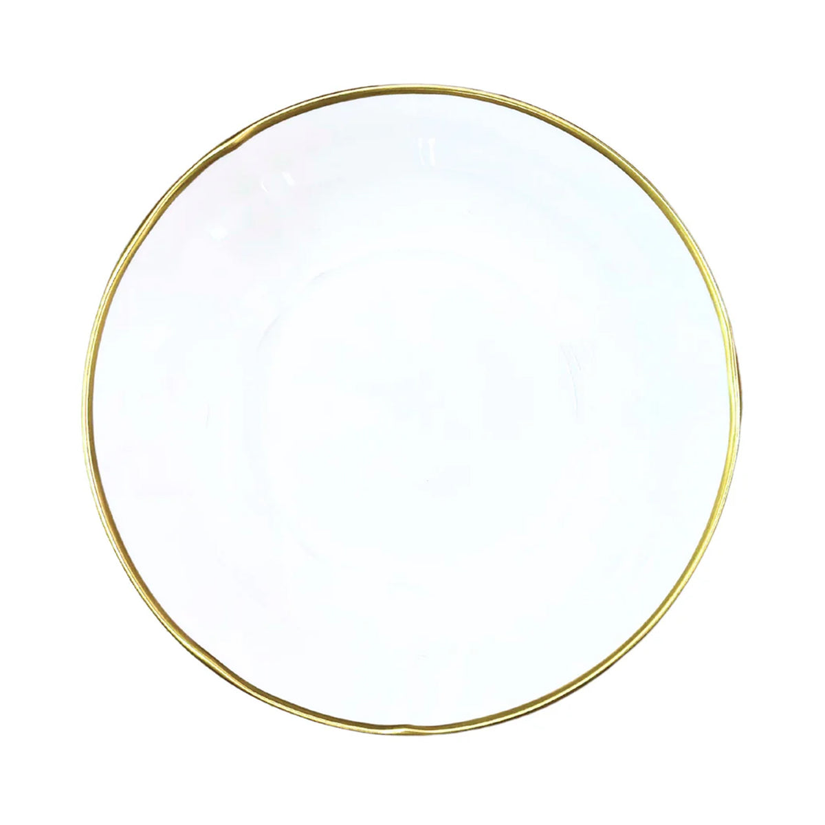 Simply Elegant Dinner Plate in White/Gold