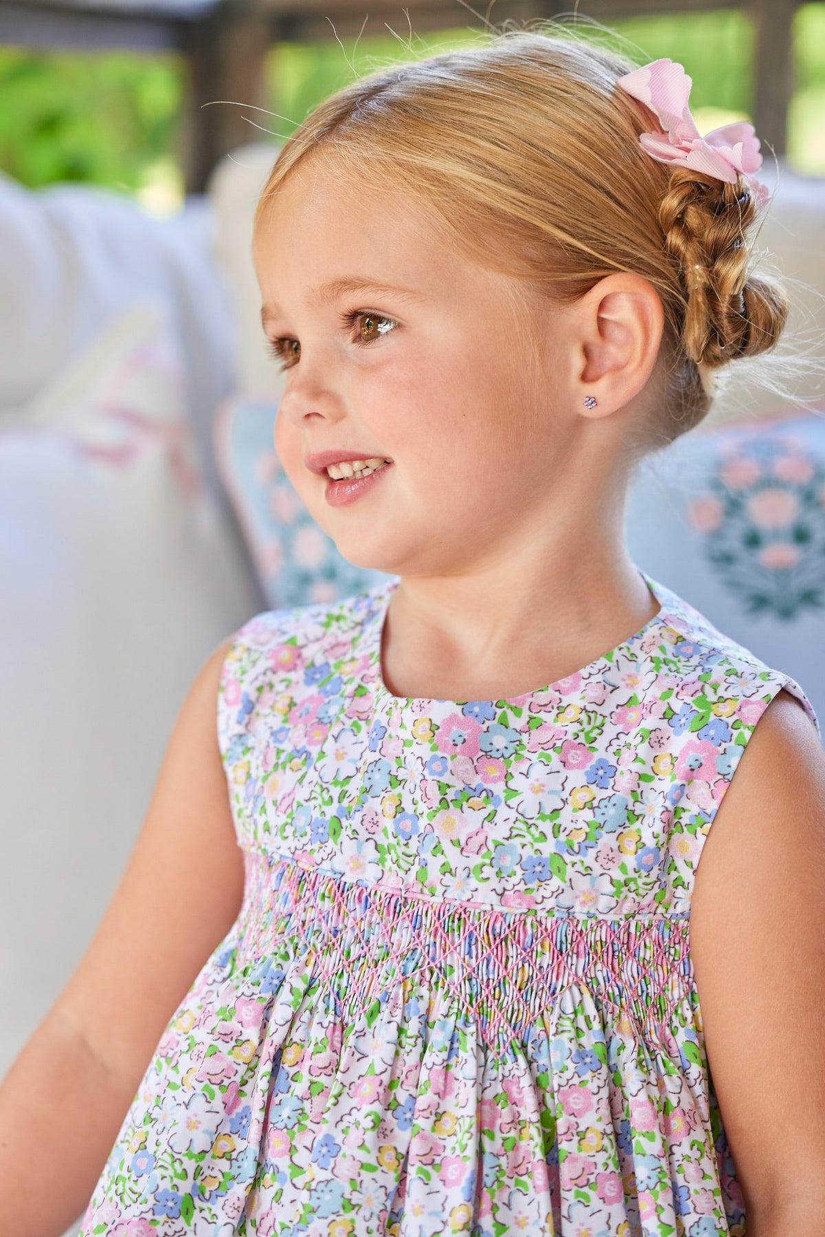 Simply Smocked Dress Cheekwood Floral