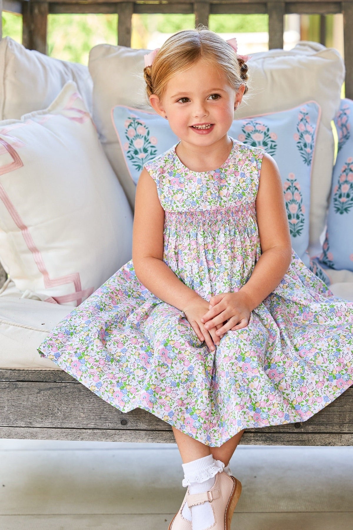 Simply Smocked Dress Cheekwood Floral