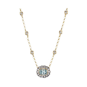 Single Alexandra Necklace Aquamarine
