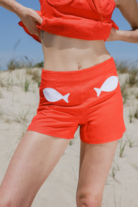 Gone Fishing Short Tomato - Sister Swim