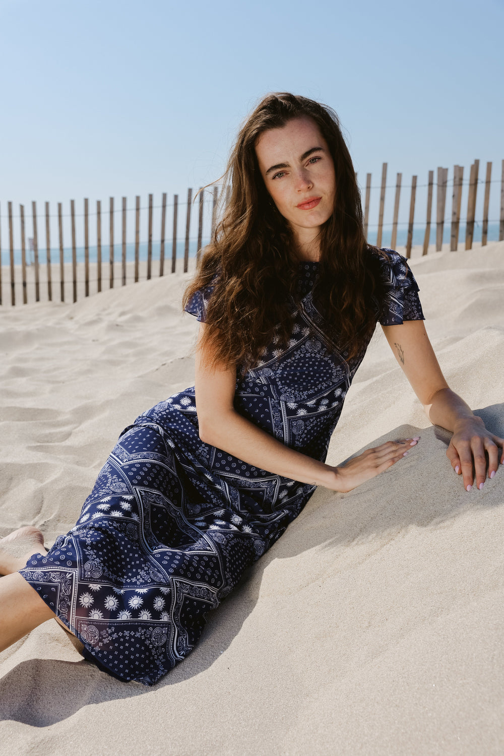 Fox Dress in Navy Bandana - Sister Swim